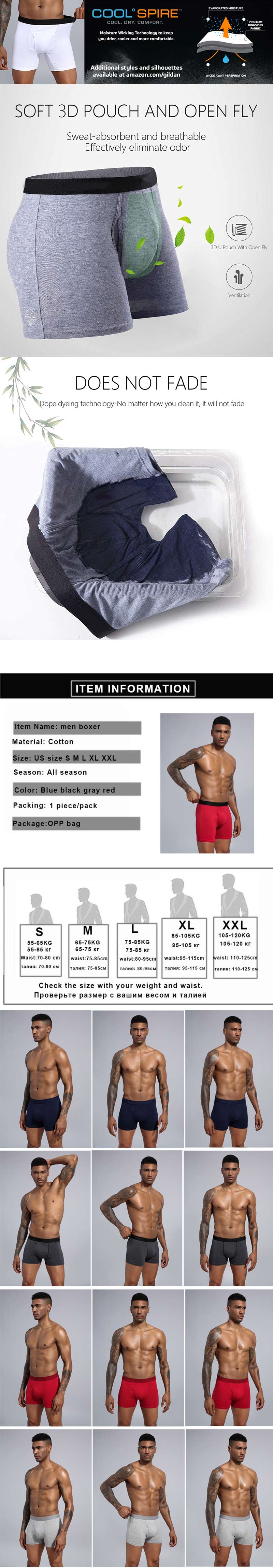 Multi color custom logo men's boxers sale manufacture details specs 