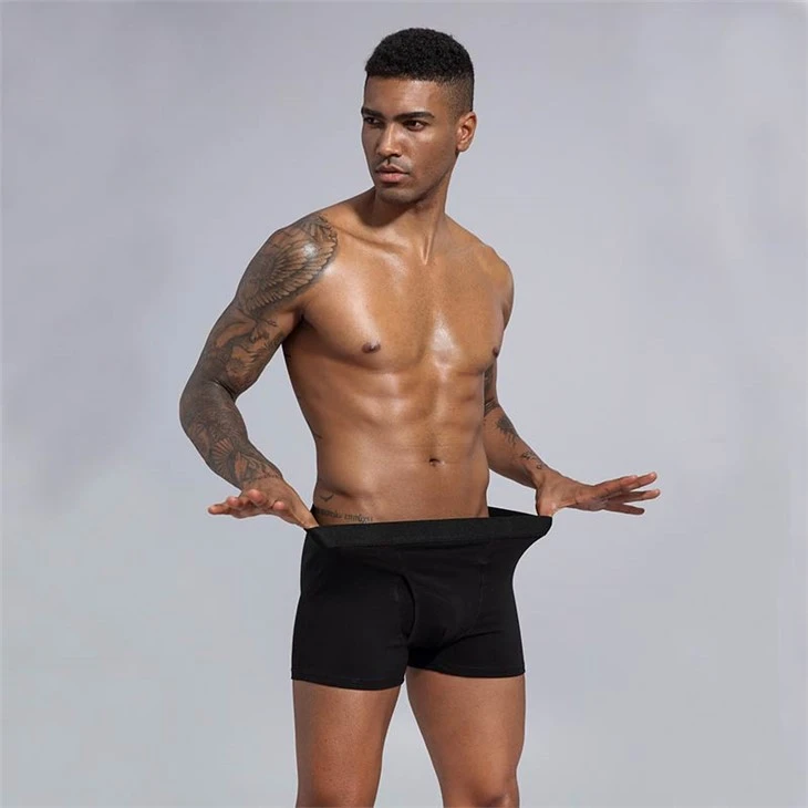 Multi color custom logo men's boxers sale high elasticity waistband belt jacquard custom logo trunks manufacture